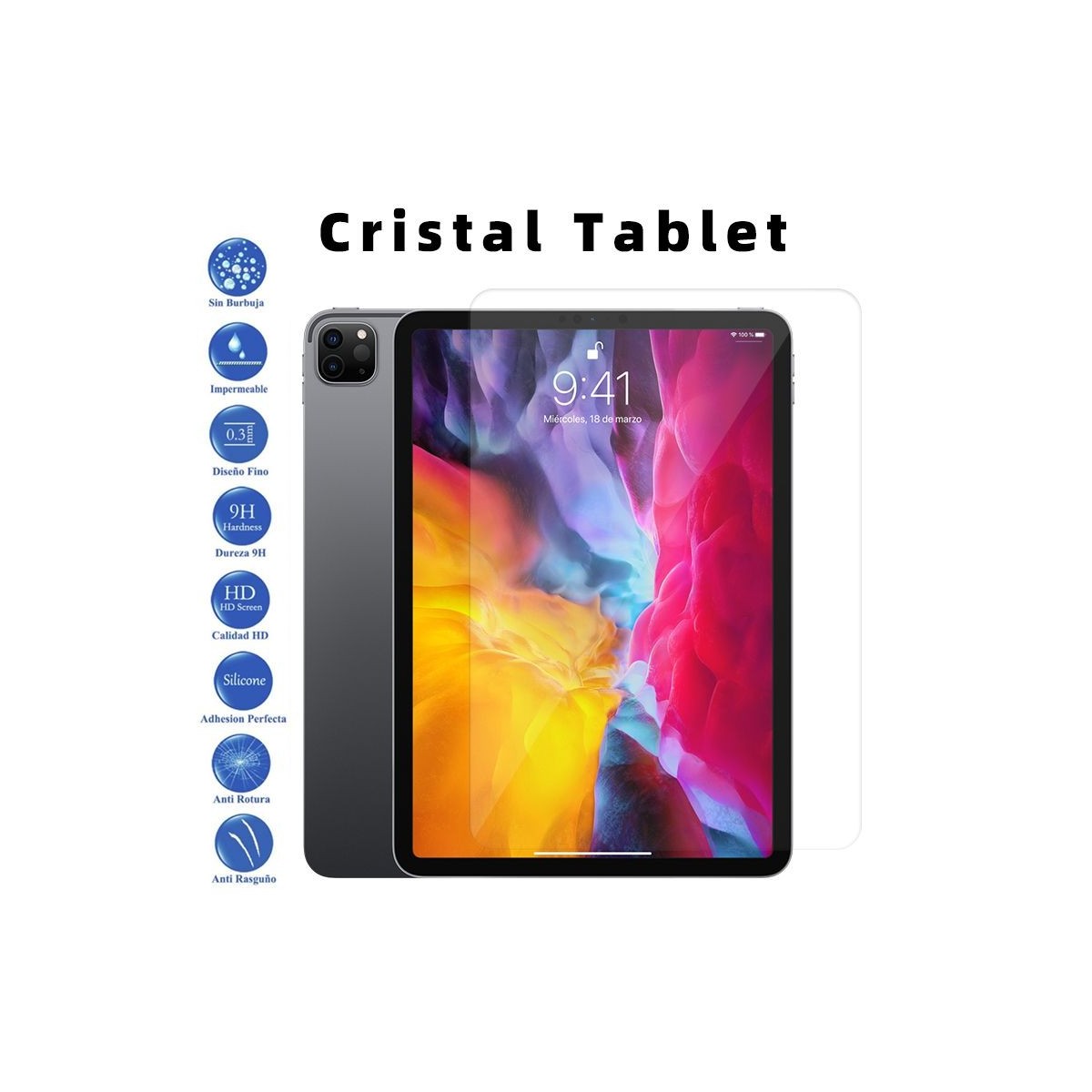 IPAD PRO11-2020 3camara Cristal Templado