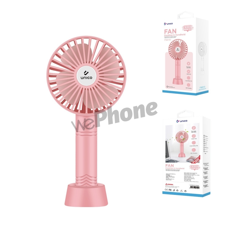 Unico FN9151 Handheld small fan pink