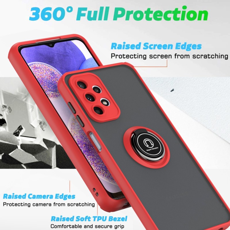 SAMSUNG A23 / M13 CARCASA MATE DE ANILLO