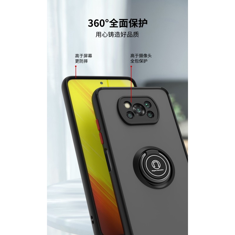 POCOPHONE X3 Carcasa mate de anillo