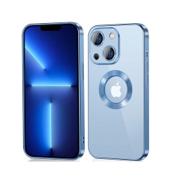 Funda Silicona Transparente con protector de Camara iPhone 14 Plus