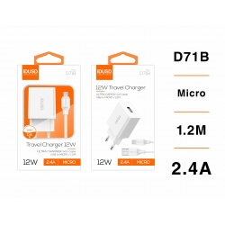 IDUSD.Smart Charger 1U 2.4A + Micro - D71B