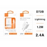 IDUSD.Smart Charger 1U 2.4A + Lightning - D72B