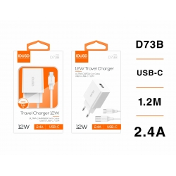 IDUSD.Smart Charger 1U 2.4A + USB C - D73B