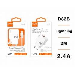 IDUSD.Charger 2USB 2.4A + Lighnting 2M - D82