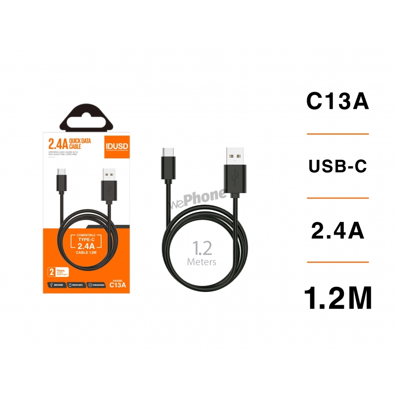 IDUSD.ECO Cable USB-C 1,2M 2,4A - C13A