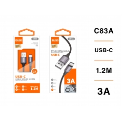 IDUSD.Cable Nylon USB-C 1.2M 3A - C83A