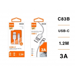 IDUSD.Cable Nylon USB-C 1.2M 3A - C83B