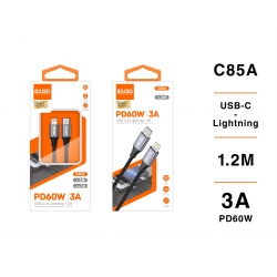 IDUSD.Cable Nylon PD Lightning 1.2M 3A - C85A