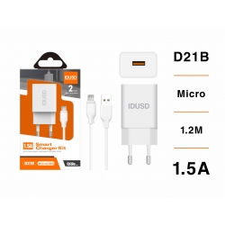 IDUSD.Smart Charger 1.5A+Micro 1.2M - D21B