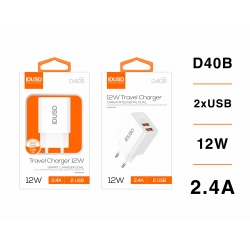 IDUSD.Smart Charger 2-USB 2.4A - D40B