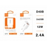 IDUSD.Smart Charger 2-USB 2.4A - D40B