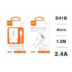IDUSD.Smart Charger 2-USB 2.4A + Micro 1.2M - D41B