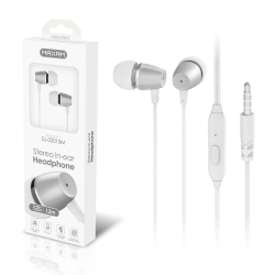 Maxam-EJ-02010M Blanco Micrófono de 1,2M para auriculares