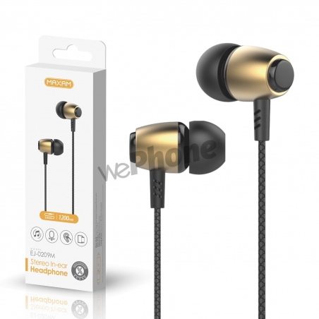 Maxam-EJ-0209M Micrófono dorado de 1,2M para auriculares