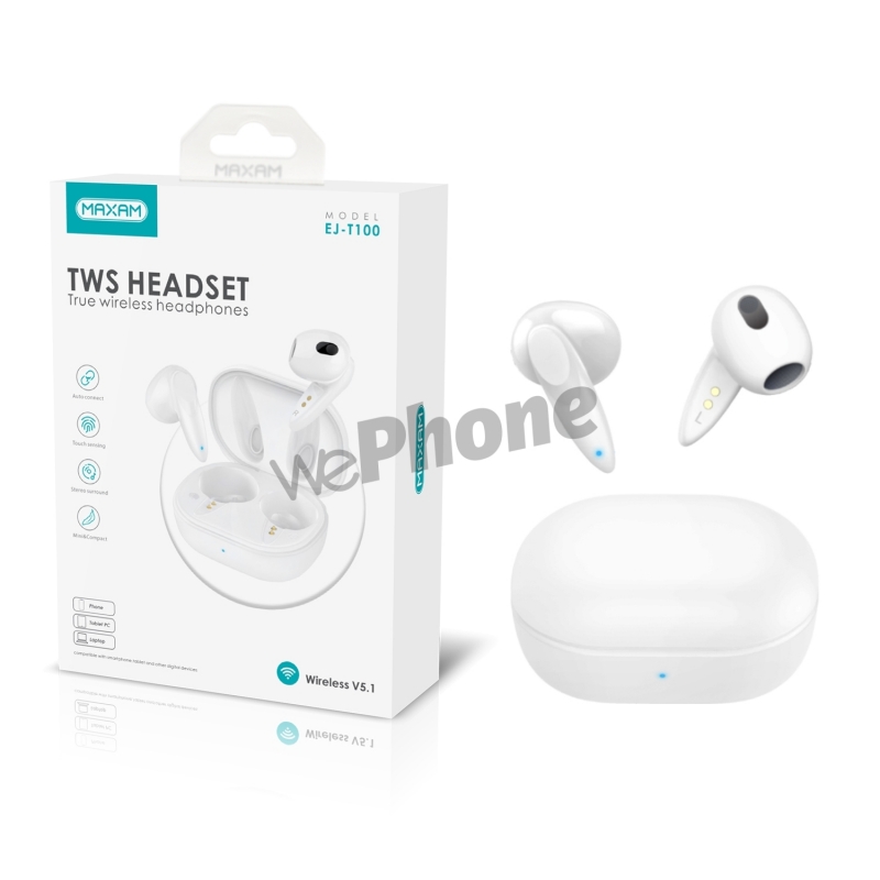 Maxam-EJ-T100 Blanco Auriculares TWS True wireless headphones