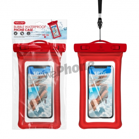 Maxam-HW-105 Roja impermeable para teléfonos de 7-8 pulgadas