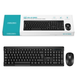 Maxam-KB-B100ES Combo de teclado y ratón inalámbrico negro