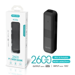 Maxam-PB-2106 Negro Mobile Power 1A 2600mAh