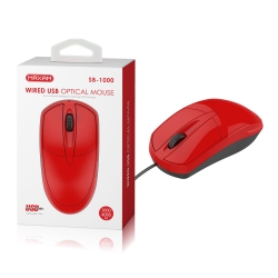 Maxam-SB-1000 Rojo Ratón óptico con cable usb