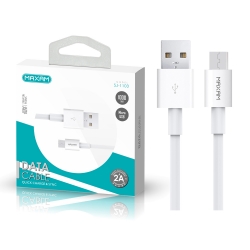 Maxam-SJ-1103 Blanco 2.4A 1M MICRO USB CABLE