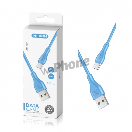 Maxam-SJ-2100 Azul 2A 1M TIPO C USB CABLE
