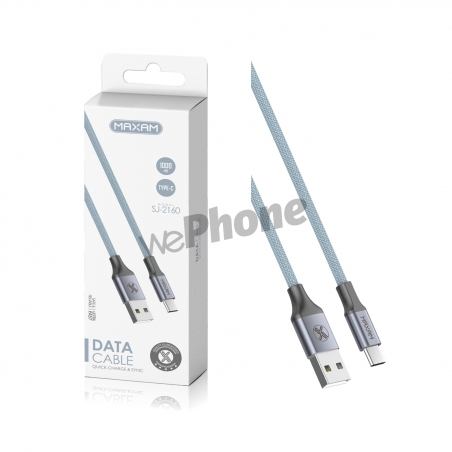 Maxam-SJ-2160 Gris 2A 1M TIPO C CABLE USB