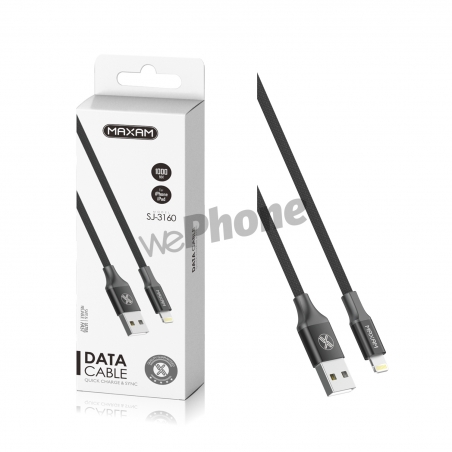 Maxam-SJ-3160 Negro 2A 1M Cable USB IP