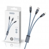Maxam-SJ-5160 Cable USB gris 2A 1,2M 3en1