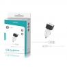 Maxam-TZ-2202I Blanco y negro 2USB/3.1A 1M CABLE IP CAR CHARGER PACK