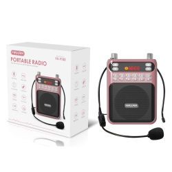 Maxam-Radio Portátil Inalámbrica YX-F102 Oro rosa