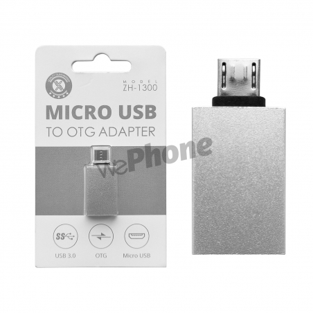 Maxam-ZH-1300 Plata U3.0 MICRO USB OTG ADAPTADOR