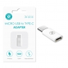 Maxam-ZH-2010 Adaptador blanco de micro USB a tipo C