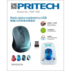 Pritech-RATON OPTICO INALAMBRICO USB PBP-558