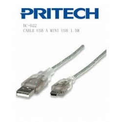 Pritech-CABLE USB MACHO A MINI 5PIN BC022