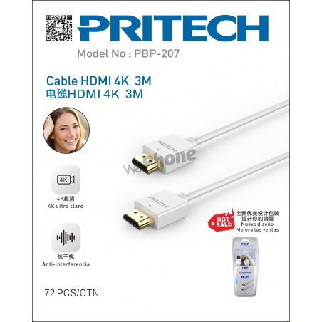 Pritech-CABLE HDMI 4K 3M