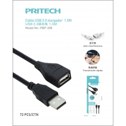 Pritech-CABLE USB 2.0 ALARGADOR 1.5M
