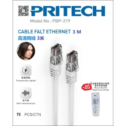 Pritech-CABLE FALT ETHERNET 3M
