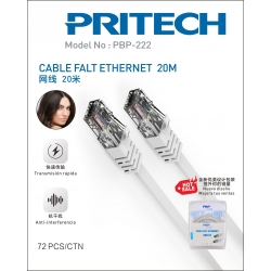 Pritech-CABLE FALT ETHERNET 20M