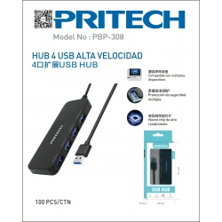 Pritech-4 PUERTOS HUB USB 2.0 PBP-308