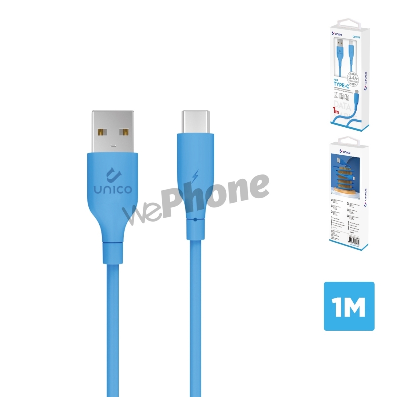 UNICO - CB9134 Silicone cable TYPE-C 1M OD3.6 blue