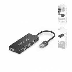 UNICO - AD9403 USB2.0 Four-port Hub Black