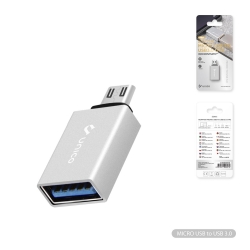 UNICO - AD9506 USB3.0 MICRO metal adapter silver