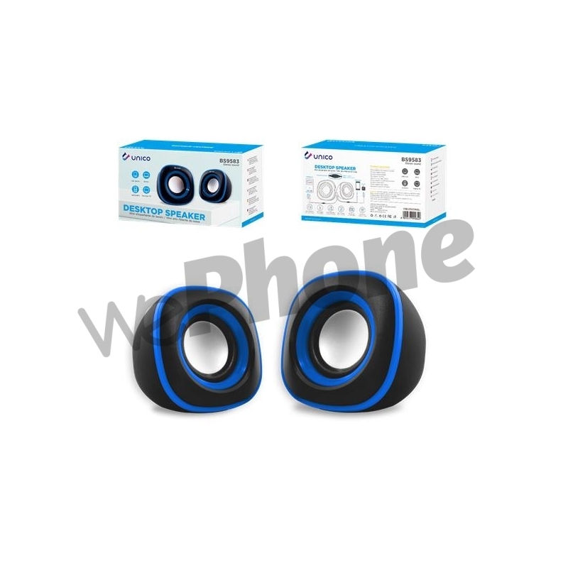 UNICO - BS9583 PC Speaker , Black+Blue