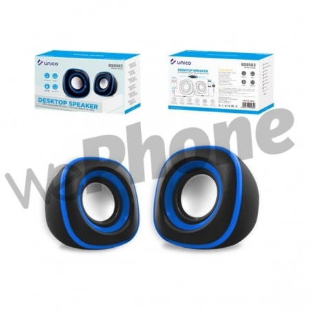 UNICO - BS9583 PC Speaker , Black+Blue