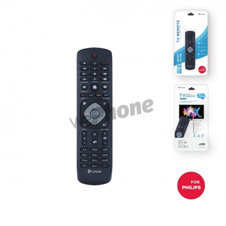 UNICO - RT9597 Philips TV remote, Black
