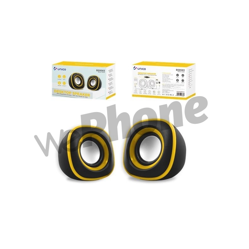 UNICO - BS9583 PC Speaker , Black+Yellow