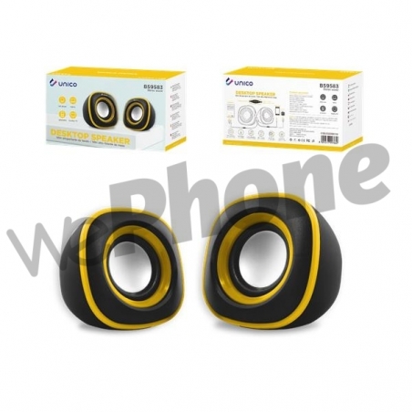 UNICO - BS9583 PC Speaker , Black+Yellow