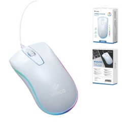 UNICO - MS9952 Wired Mouse ,white