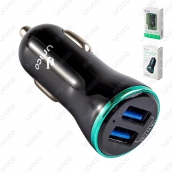 UNICO - CC1088 Car charger,2USB,2.4A current,BLACK